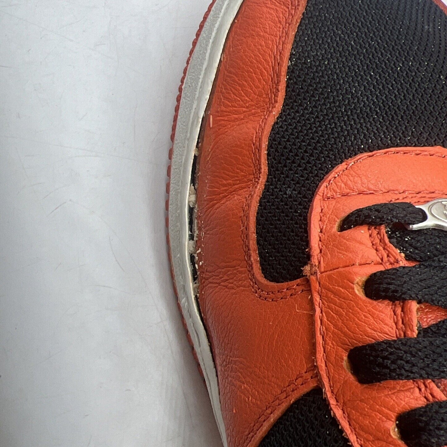 Size 12 - Nike Air Force 1 Carnival Orange Green Black Leather (307334-831)