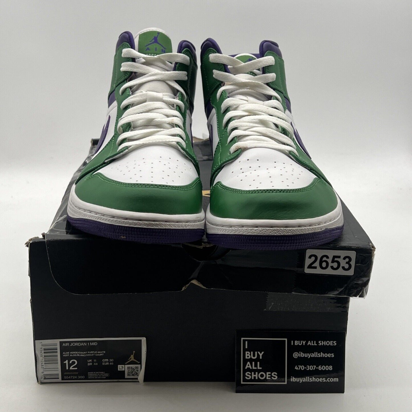 Size 12 - Air Jordan 1 Mid Hulk (554724-300)