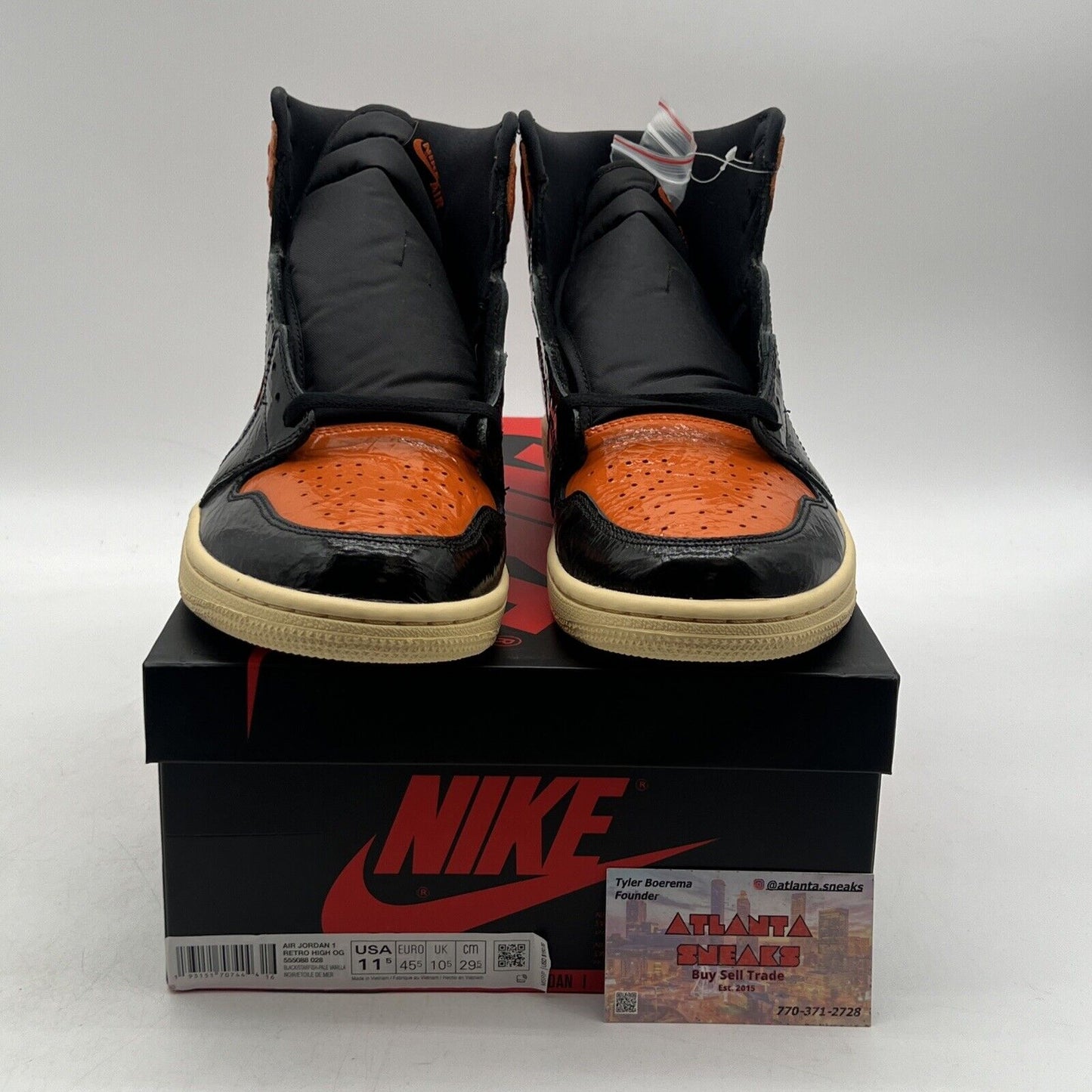 Size 11.5 - Jordan 1 Retro OG High Shattered Backboard 3.0 Orange (5555088-028)
