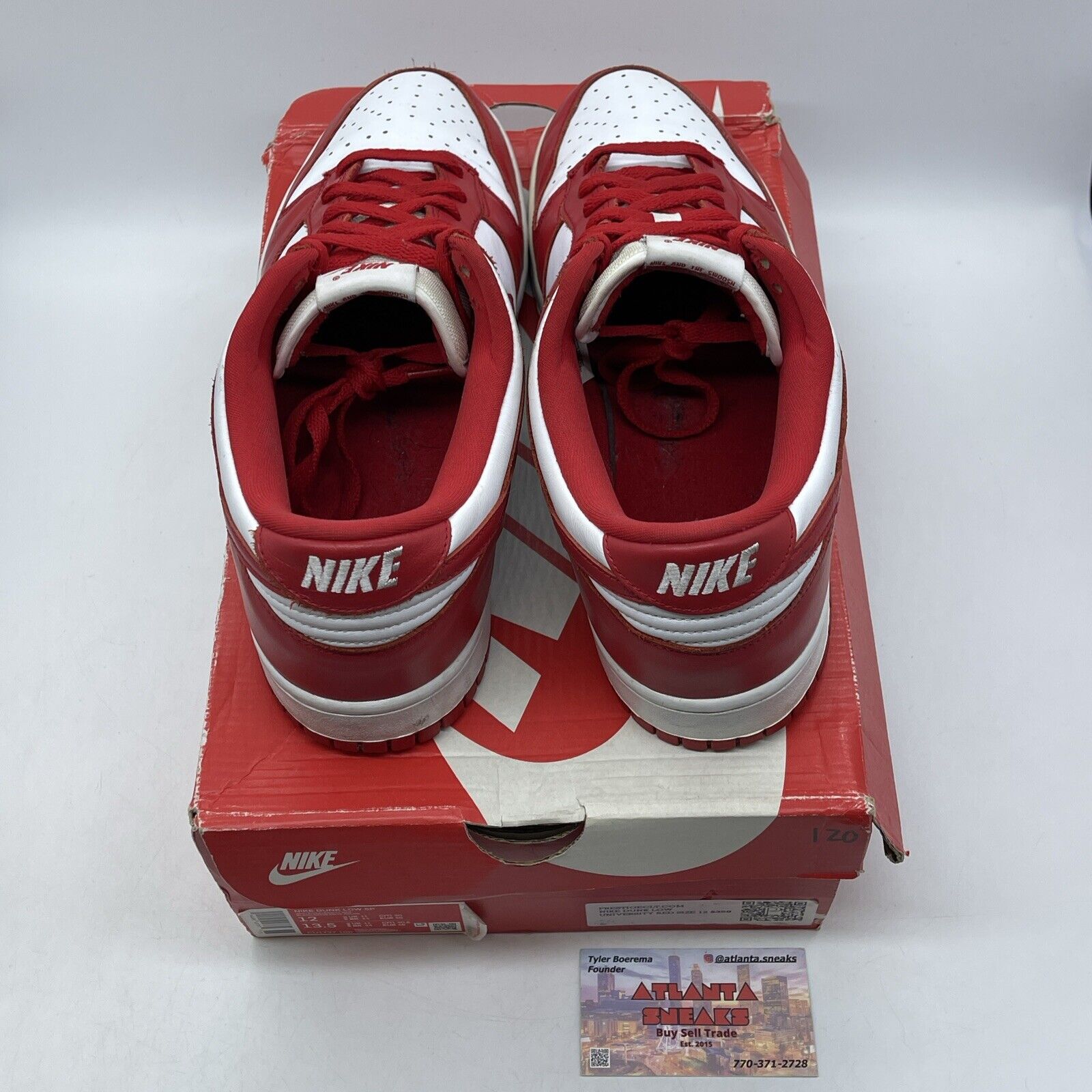 Size 12 - Nike Dunk Retro SP Low St. John's White Red Leather (CU1727-100)