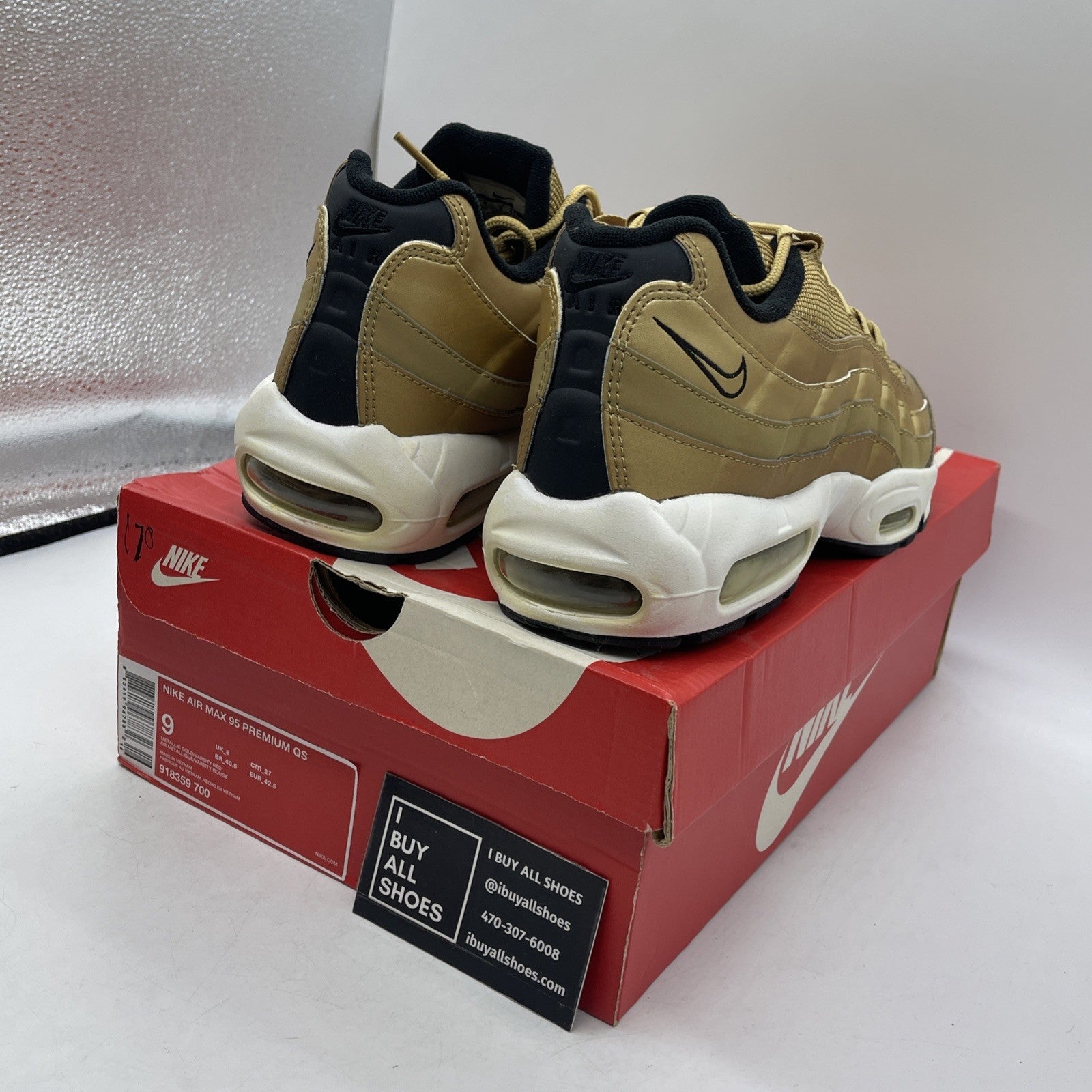 Size 9 - Nike Air Max 95 QS Metallic Gold (918359-700)