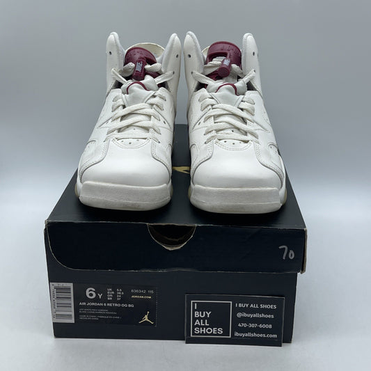 Size 6 (GS) - Air Jordan 6 Retro OG 2015 Mid Maroon (836342-115)