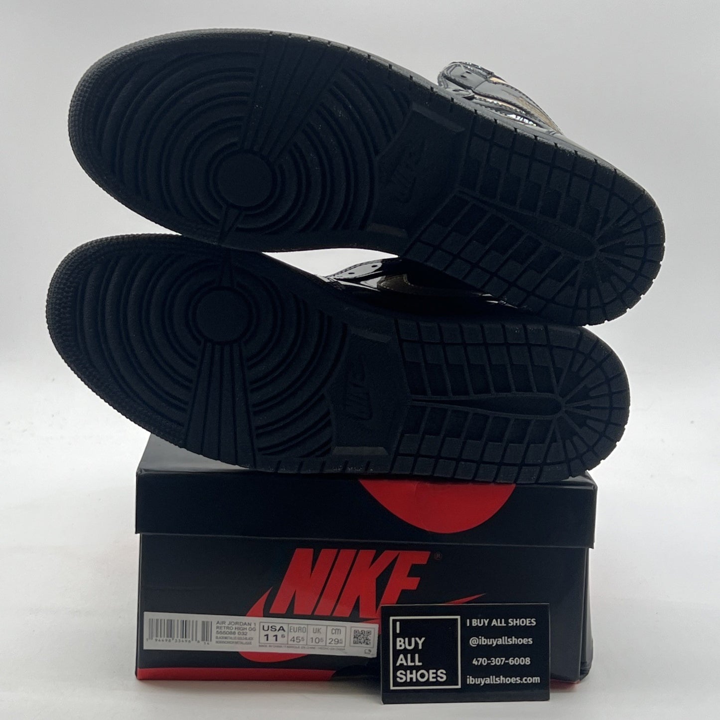Size 11.5 - Air Jordan 1 Black 2020 (555088-032)