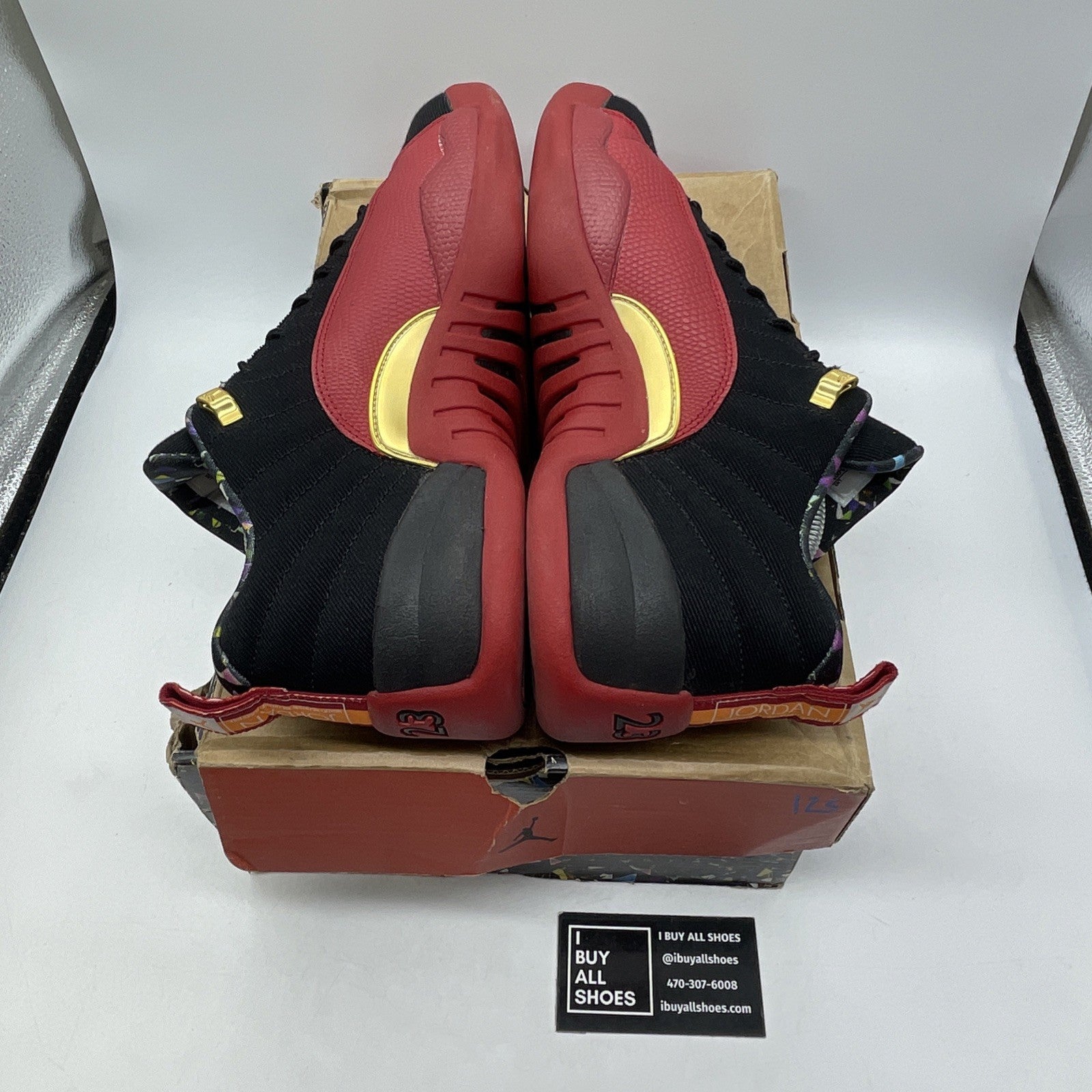 Size 11 -Nike Air Jordan 12 Retro Low SE Super Bowl Black Varsity Red DC1059-001