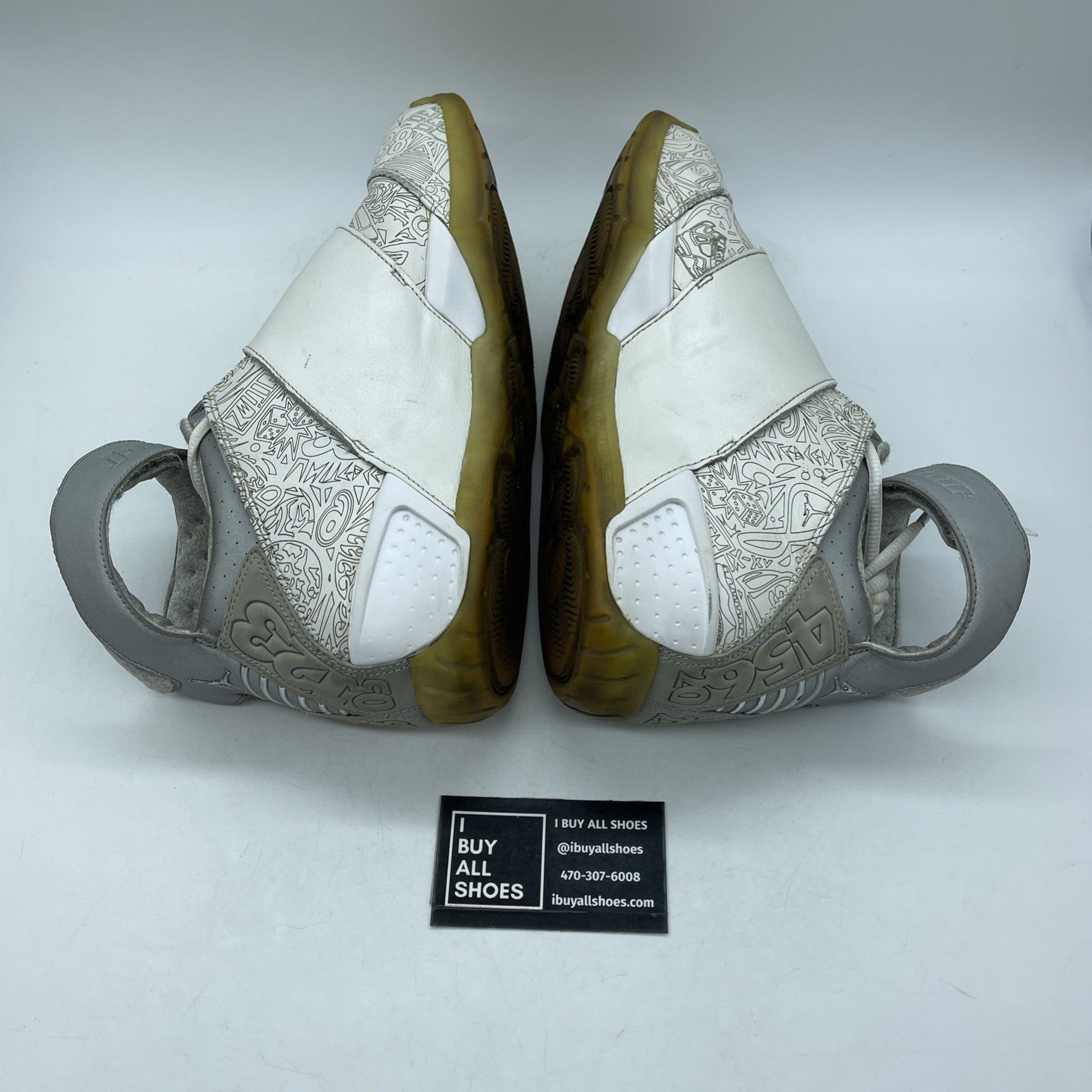 Size 10 - Air Jordan 20 Retro Laser Grey White Suede Leather (743991-100)