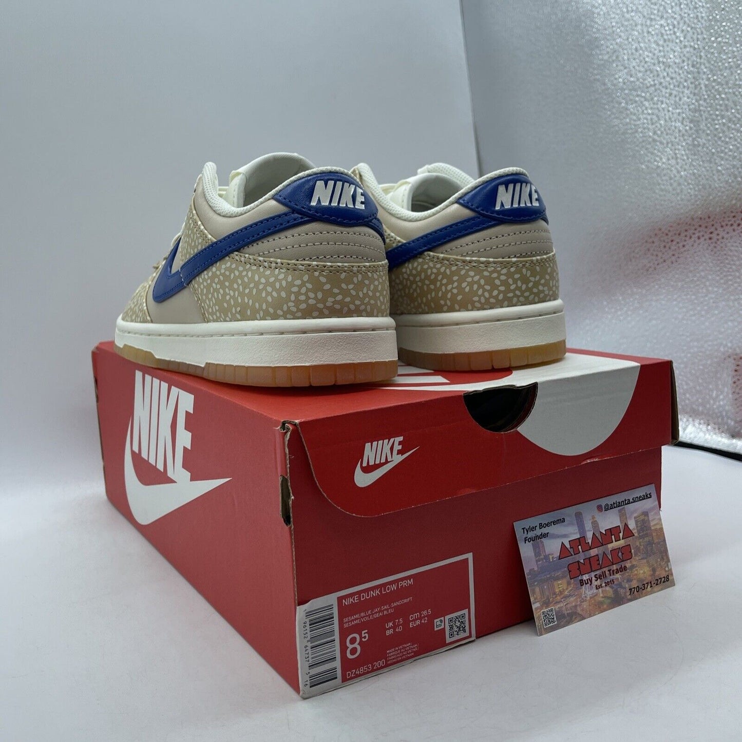 Size 8.5 - Nike Dunk Low Premium Montreal Bagel Sesame Leather (DZ4853-200)