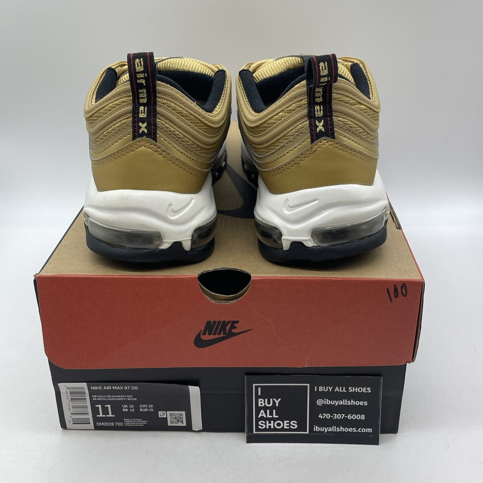 Size 11 - Nike Air Max 97 OG 2023 Metallic Gold (DM0028-700)