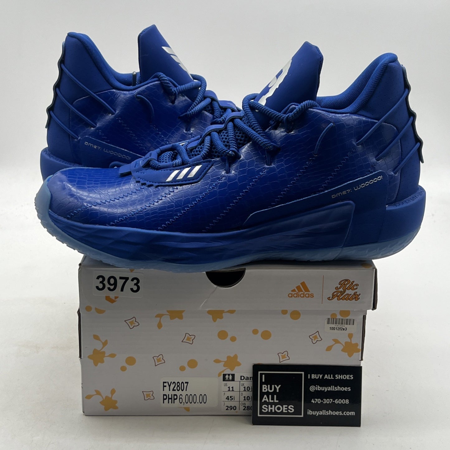 Size 11 - adidas Ric Flair x Dame 7 Royal Blue (FY2807)