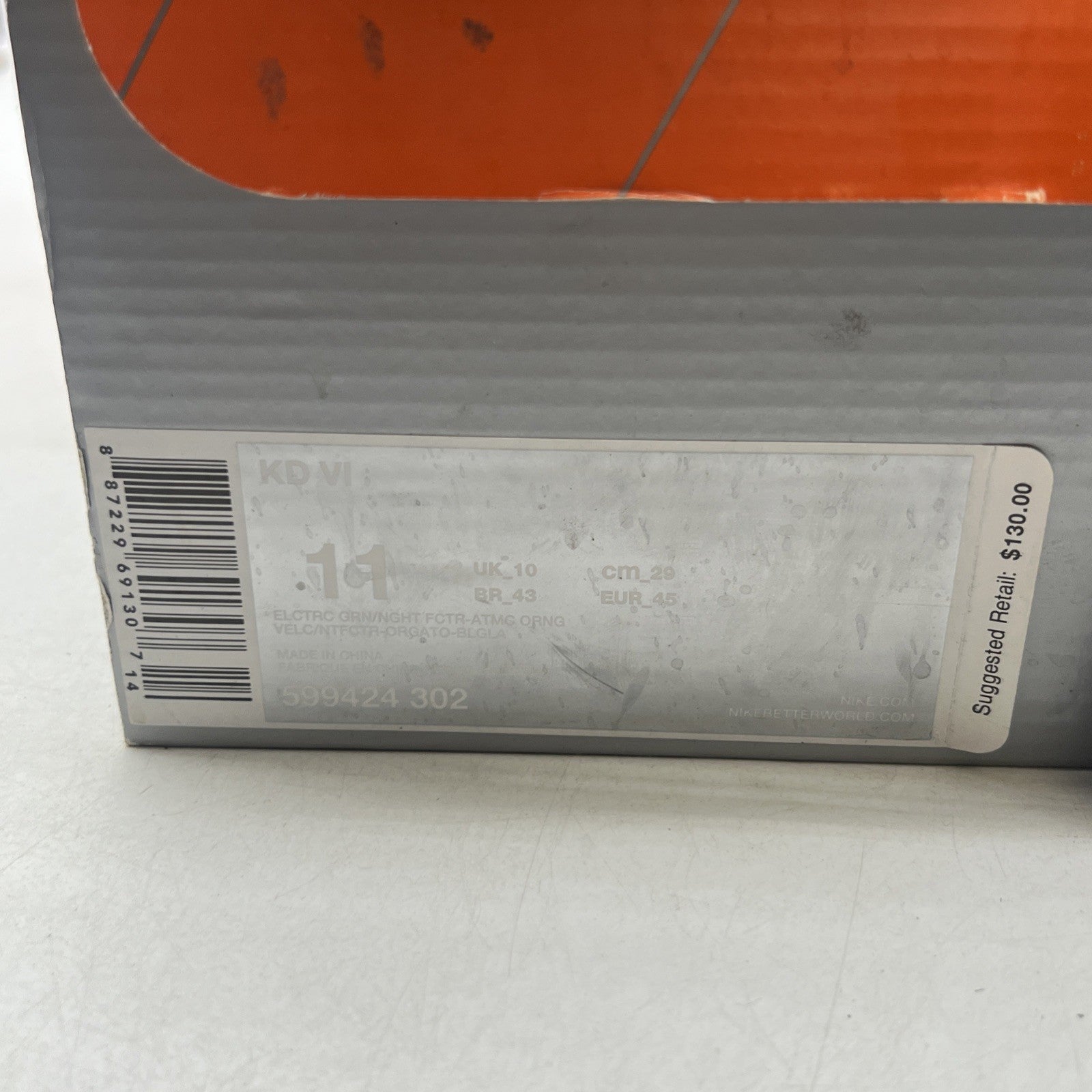 Size 11 - Nike KD 6 Liger - (599424-302)
