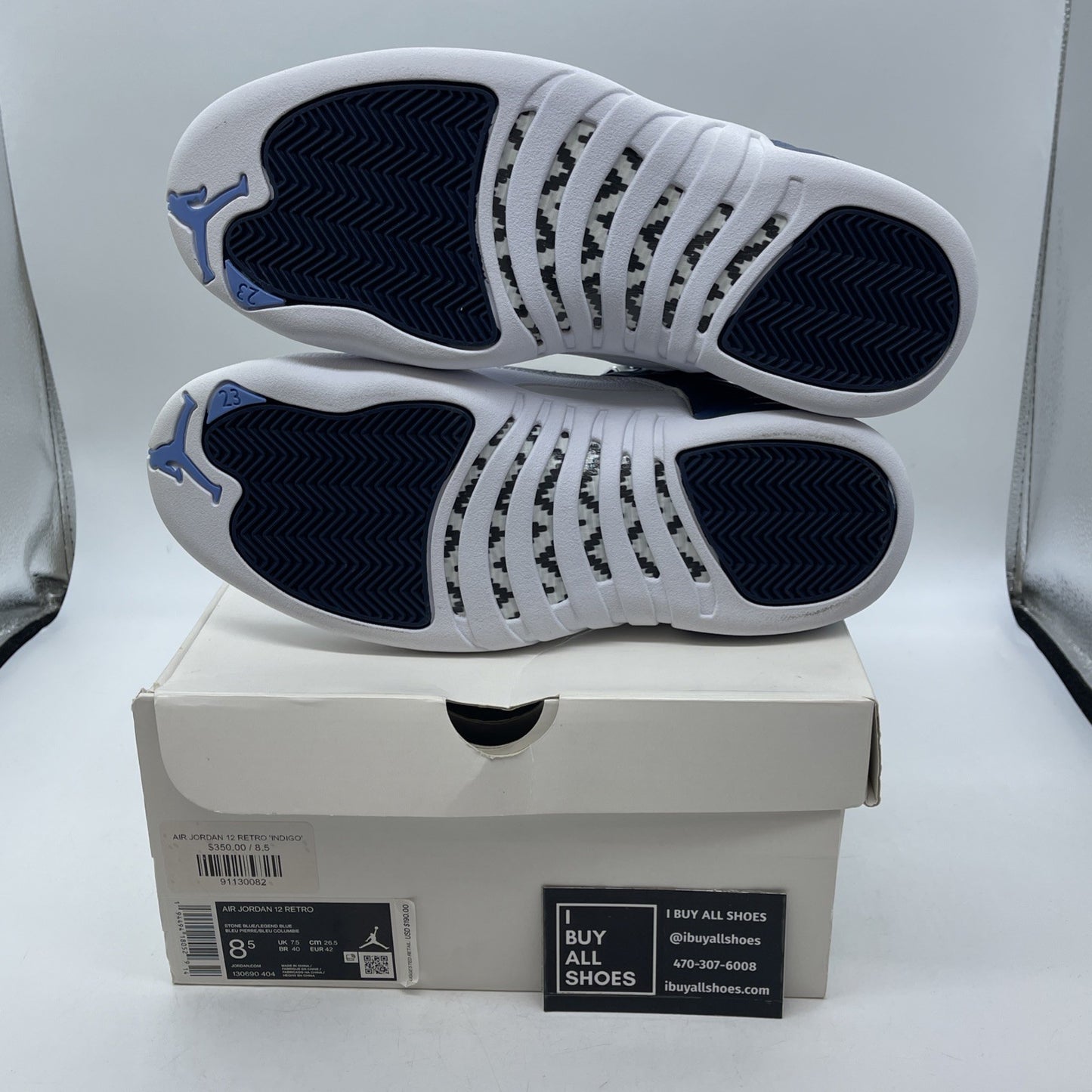 Size 8.5 - Air Jordan 12 Retro Indigo 2020 Suede Leather (130690-404)