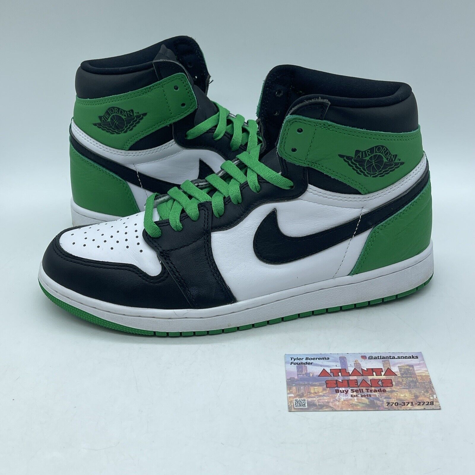 Size 10 - Air Jordan 1 Retro OG High Lucky Green Black White (DZ5485-031)