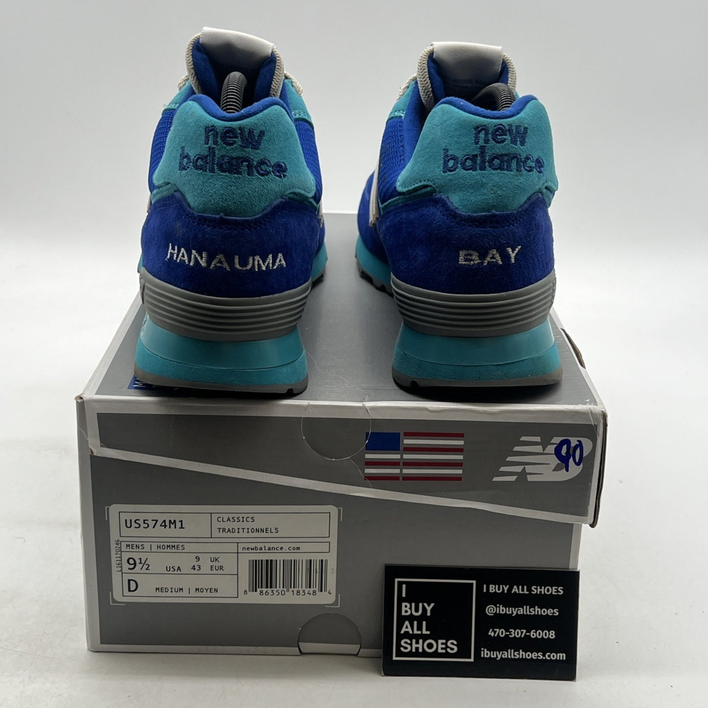 Size 9.5 - New Balance NB1 574 Blue Aqua (US574M1)
