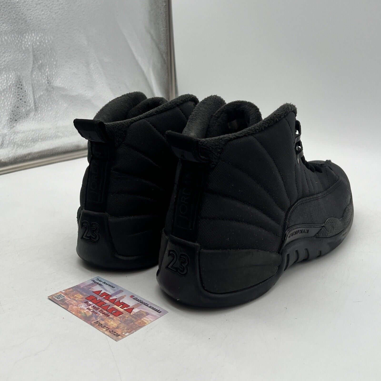 Size 9.5 - Air Jordan 12 Retro Winterized Triple Black (BQ6851-001)