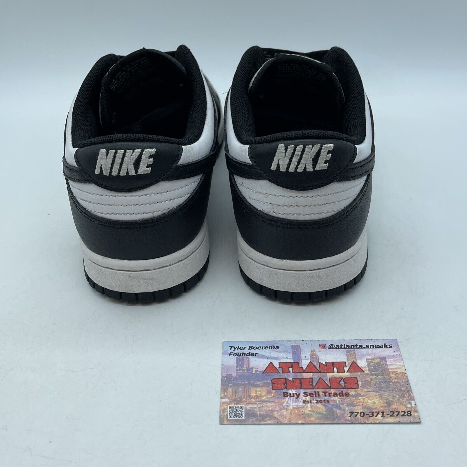 Size 8 - Nike Dunk Low Black White Leather (DD1391-100)