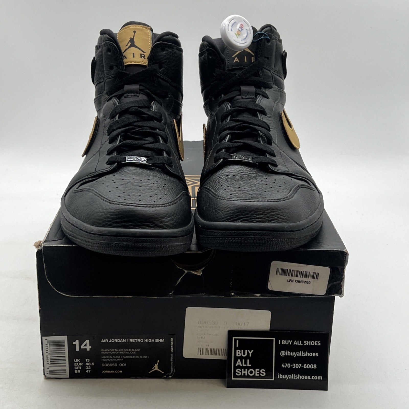 Size 14 - Air Jordan 1 Retro 2017 High BHM (908656-001)