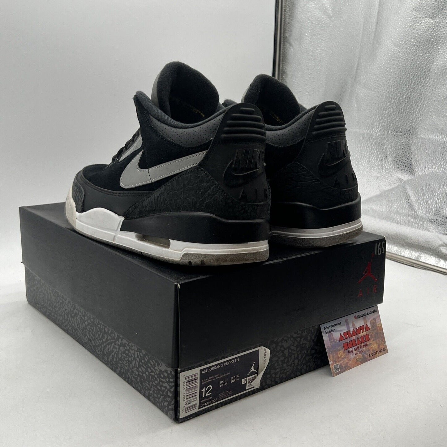 Size 12 - Jordan 3 Retro Tinker SP Black Cement 2019 (CK4348-007)