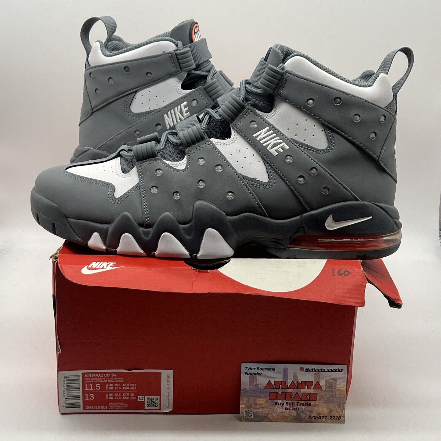 Size 11.5 - Nike Air Max 2 CB 94 2021 Cool Grey White Leather Suede (DM8319-001)