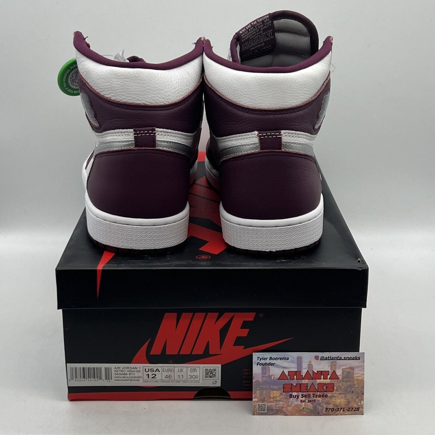 Size 12 - Jordan 1 Retro High OG Bordeaux Brand New Og All