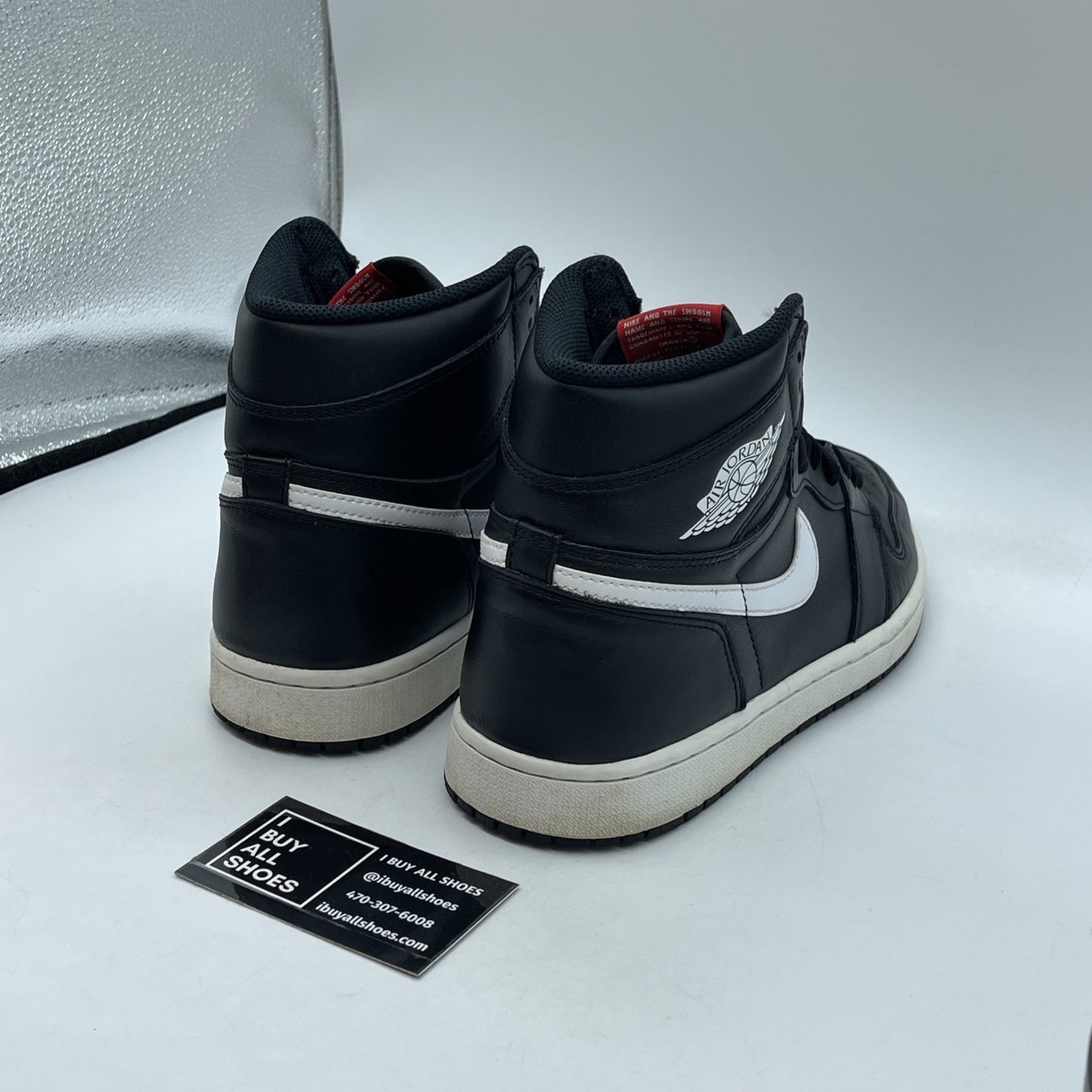 Size 9.5 - Air Jordan 1 Retro OG Prm High Yin Yang Black White (555088-011)