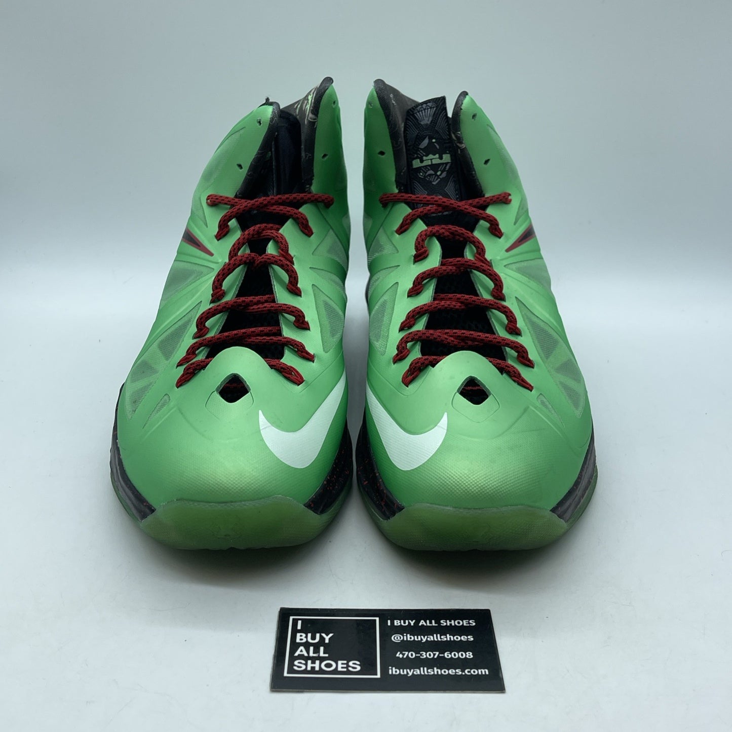 Size 13 - Nike LeBron 10 Cutting Jade Green Black Leather (541100-303)