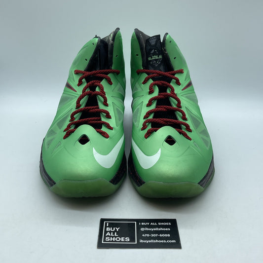 Size 13 - Nike LeBron 10 Cutting Jade Green Black Leather (541100-303)