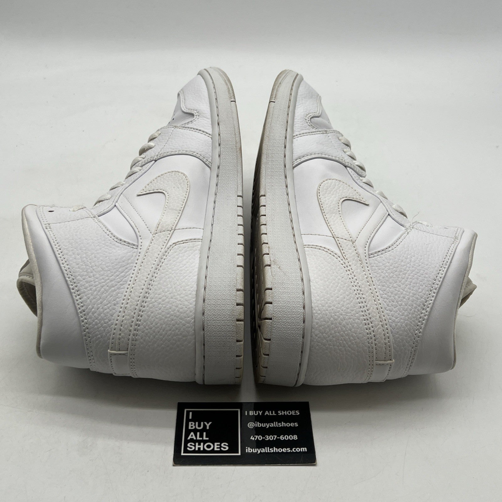 Size 13 - Air Jordan 1 Mid Triple White - (554724-130)