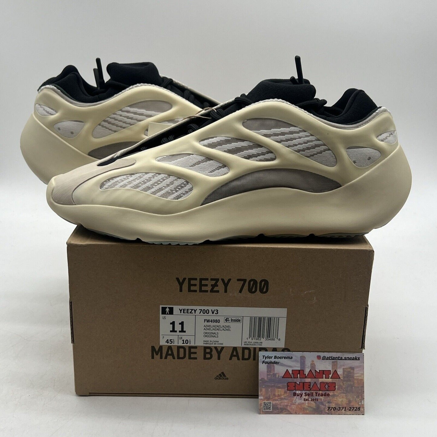 Size 11 - adidas Yeezy Boost 700 V3 Azael Black Cream (FW4980)