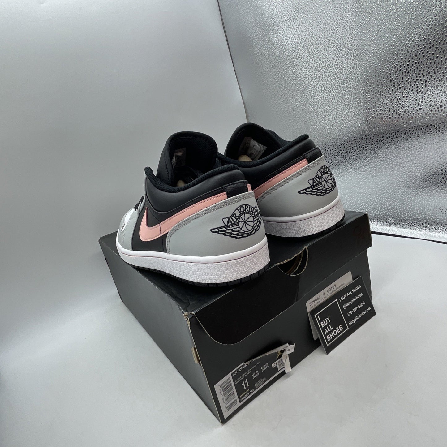 Size 11 - Air Jordan 1 Low Grey Fog Bleached Coral (553558-062)