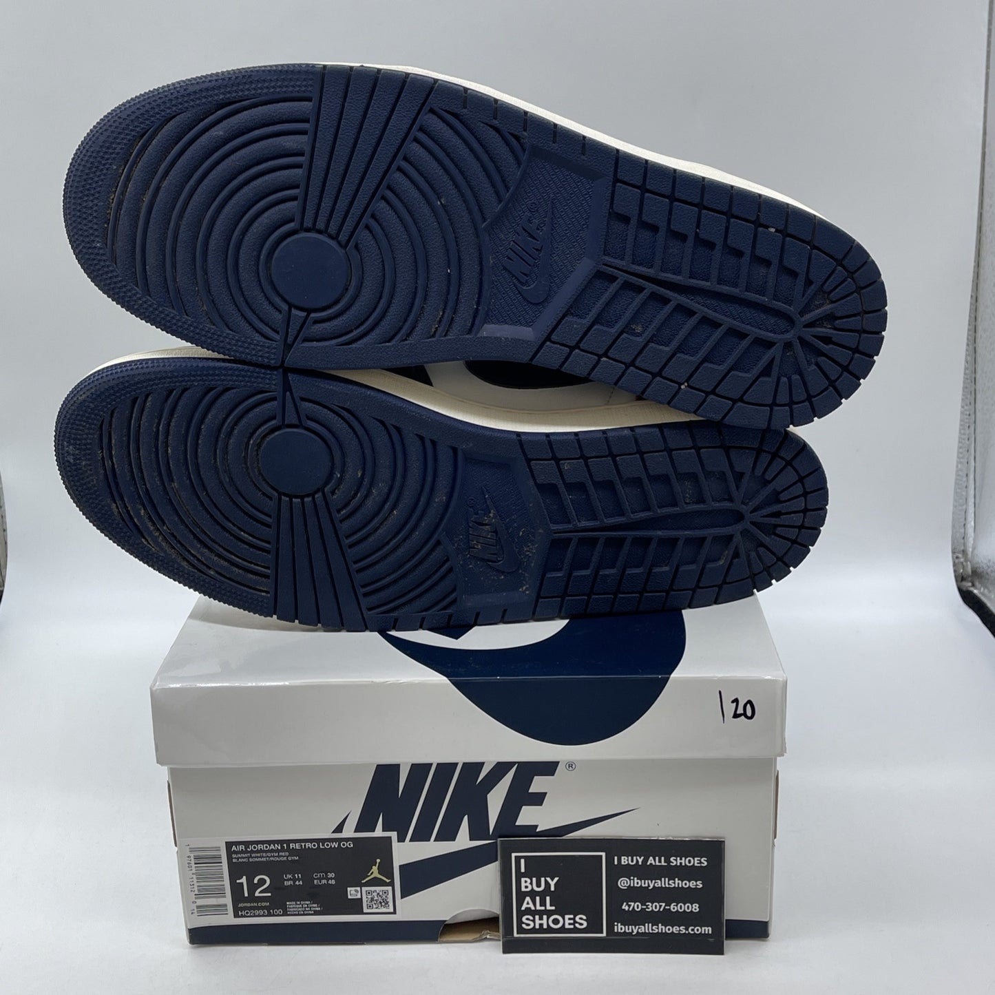 Size 12 - Air Jordan 1 Retro OG Low Howard University (HQ2993-100)