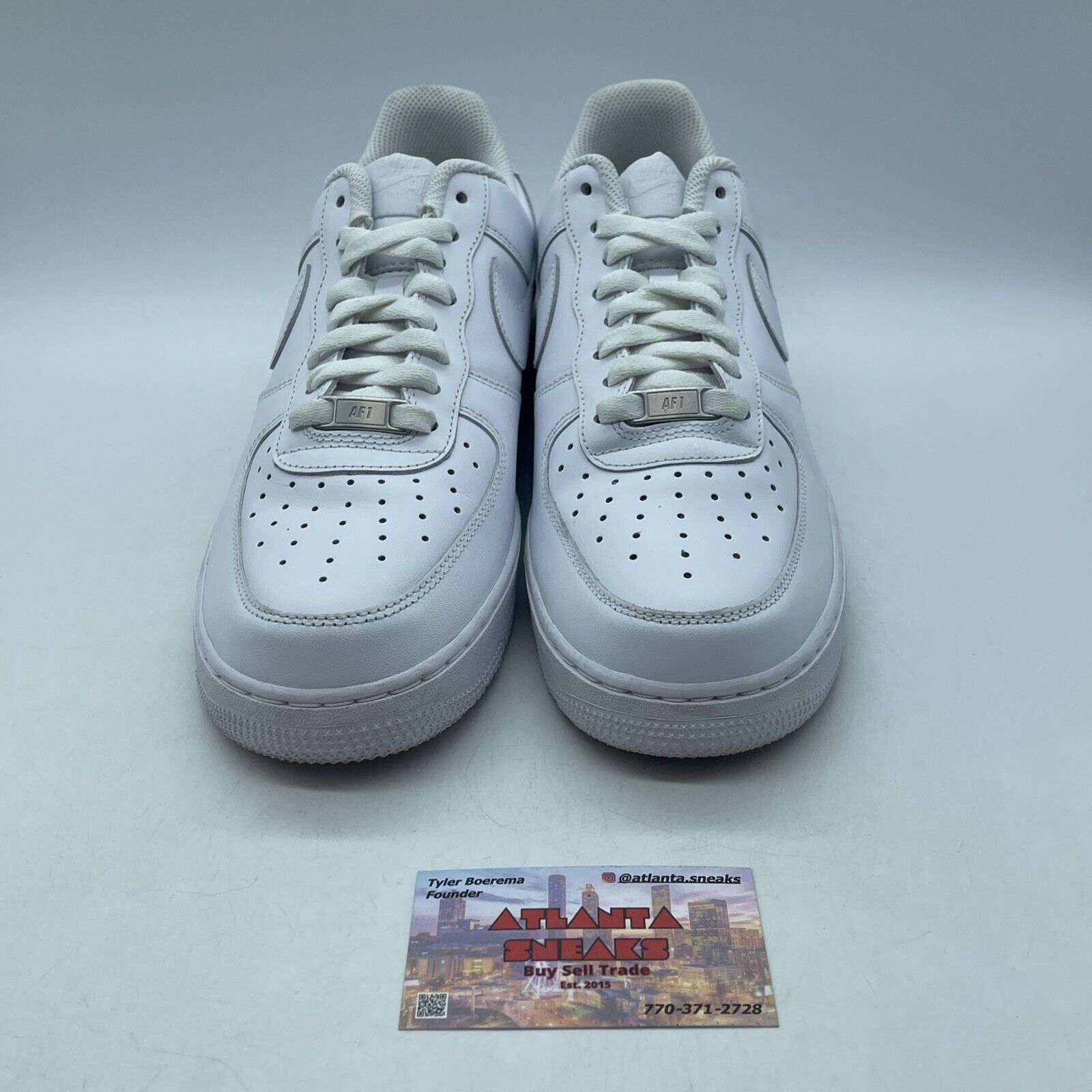 Size 9.5 - Nike Air Force 1 '07 Low Triple White Leather (CW2288-111)