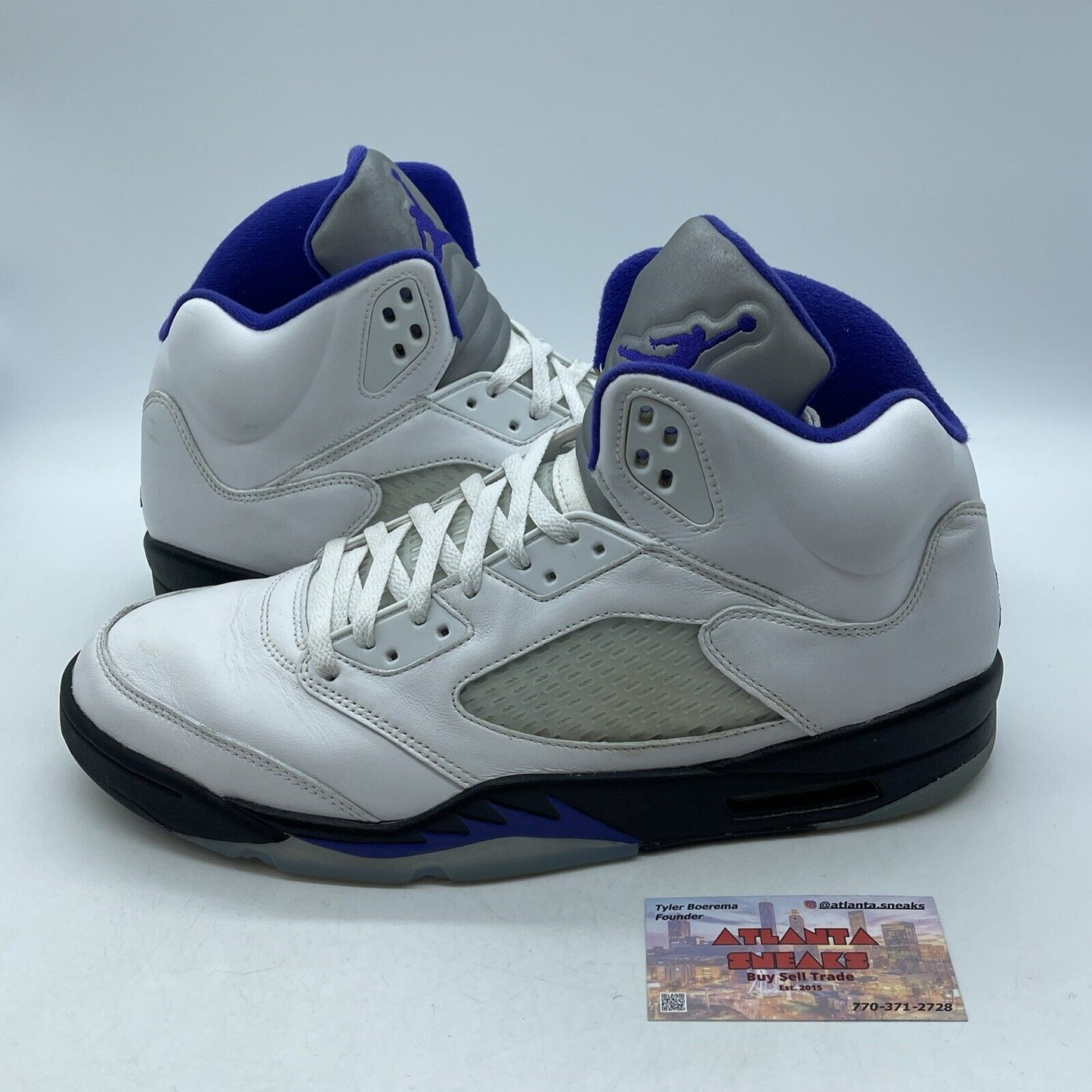 Size 13 - Jordan 5 Concord White Purple Black Suede Leather (DD0587-141)