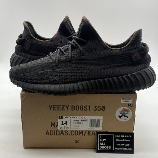 Size 14 - adidas Yeezy Boost 350 V2 Low Black Non-Reflective (FU9006)