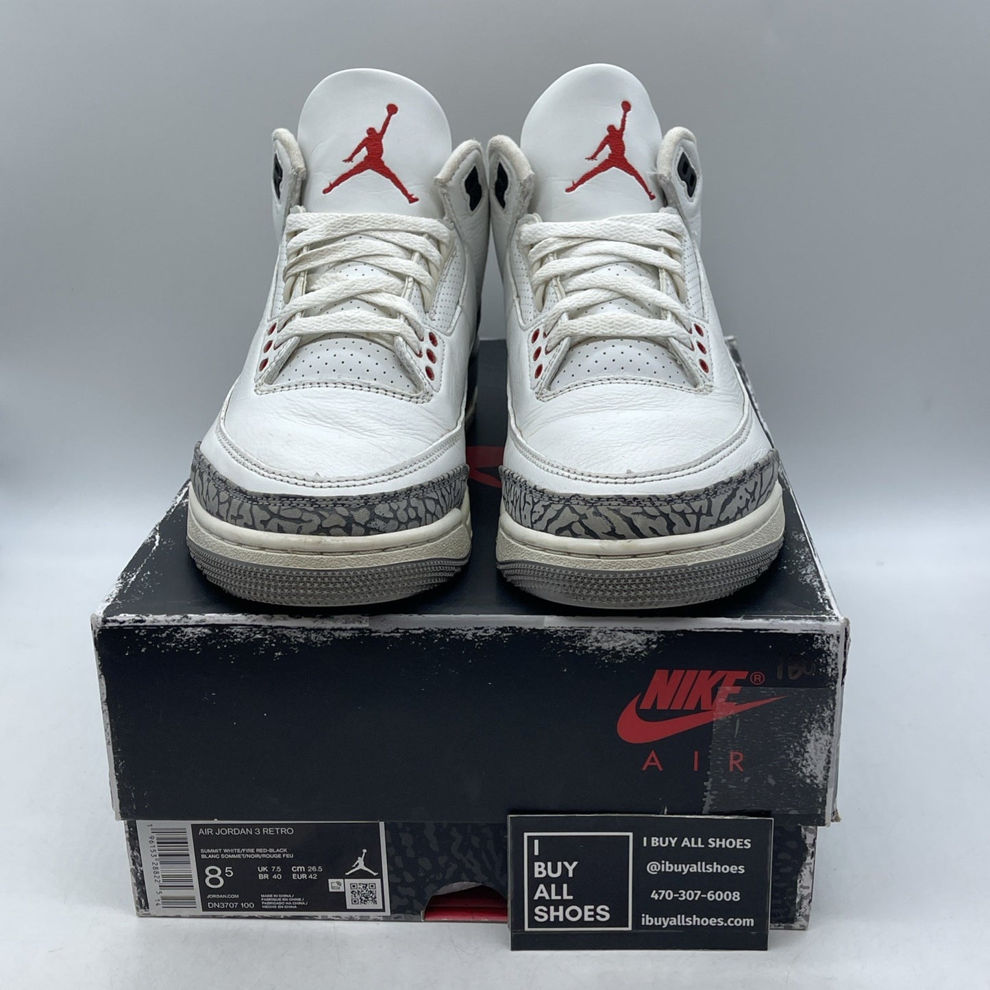 Size 8.5 - Air Jordan 3 Retro Mid White Cement Reimagined (DN2707-100)