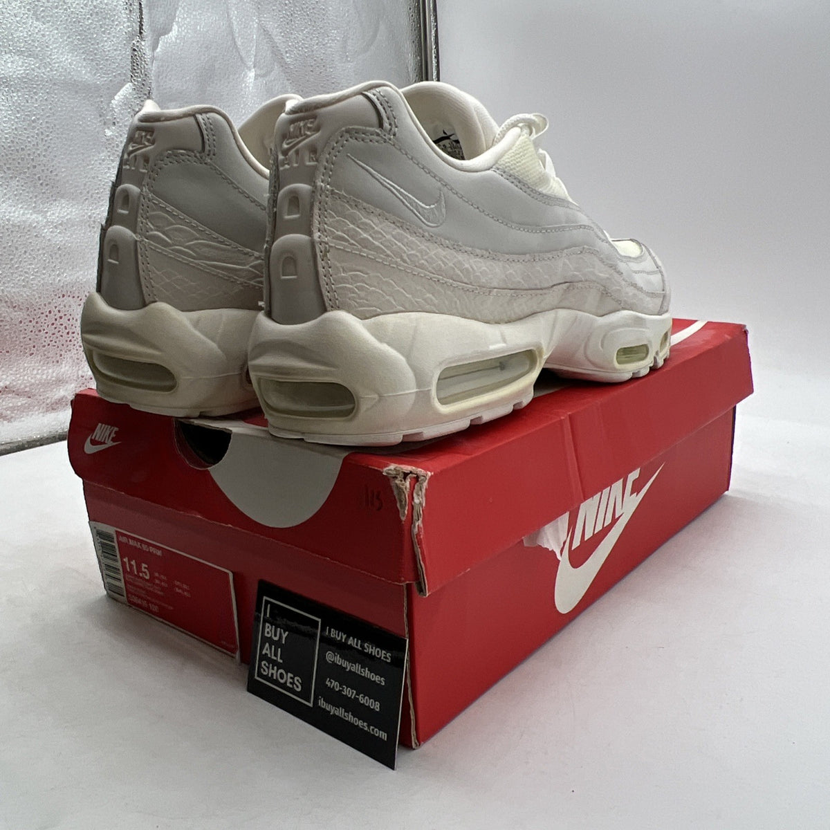 Size 11.5 - Nike Air Max 95 Premium Summit White (538416-100)