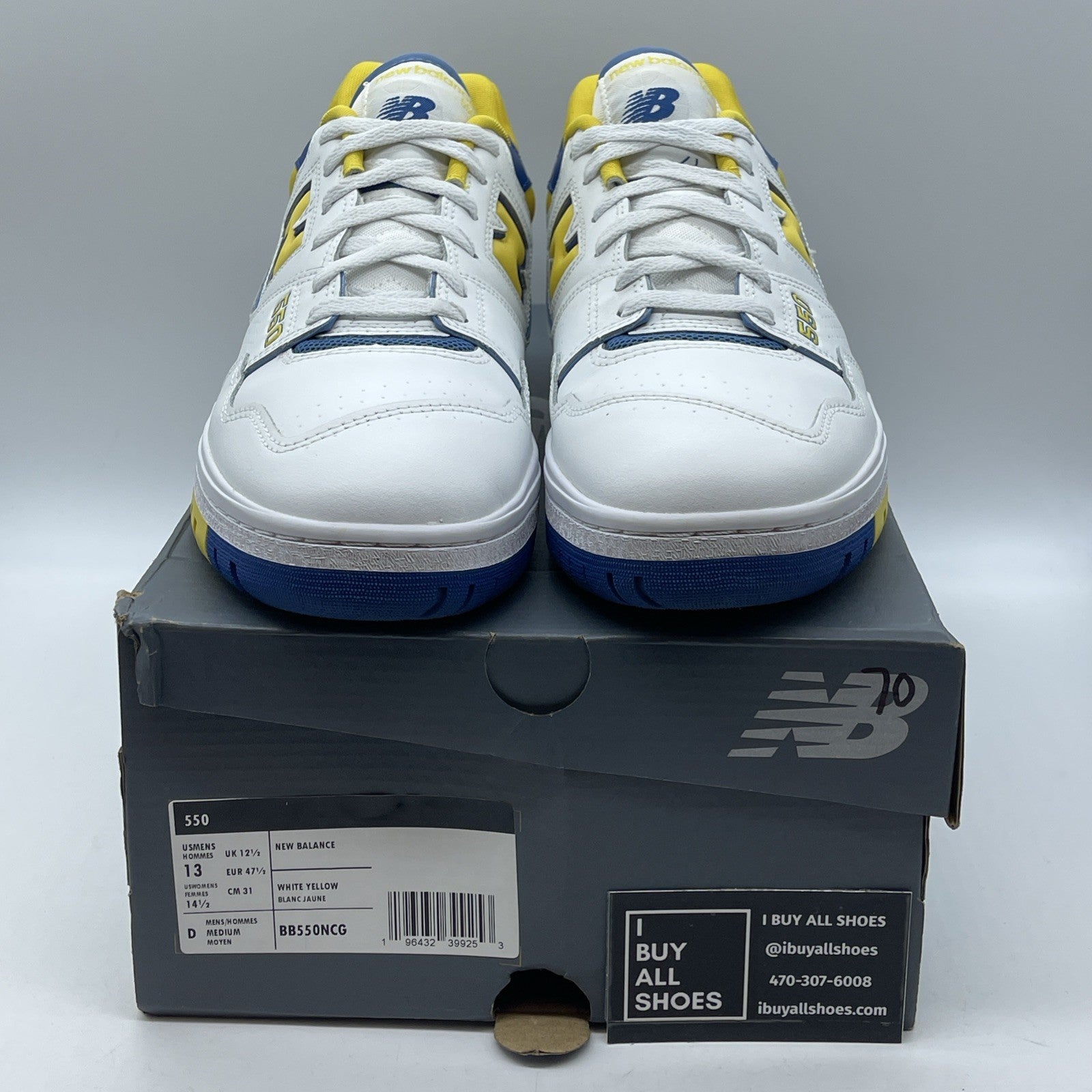 Size 13 - New Balance 550 Honeycomb Heritage Blue White Leather (BB550NCG)