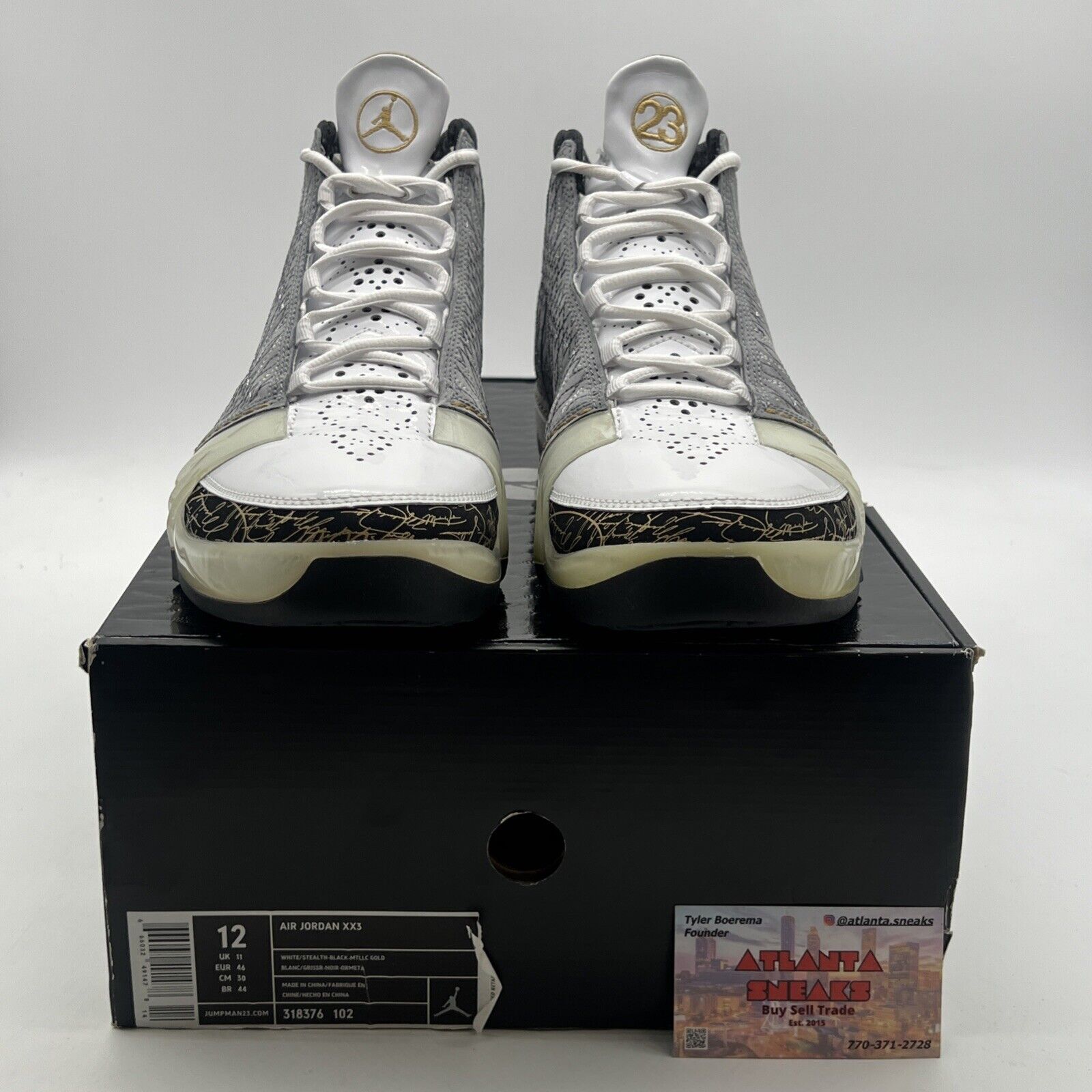 Size 12 - Air Jordan 23 OG White Stealth (318376-102)