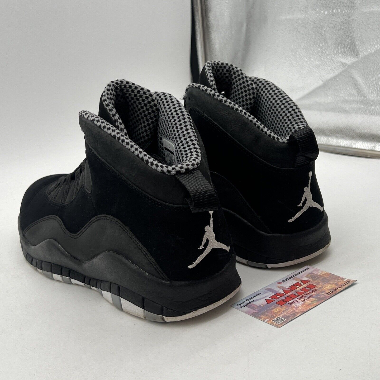Size 13 - Air Jordan 10 Retro Stealth Black Suede White Grey (310805-003)