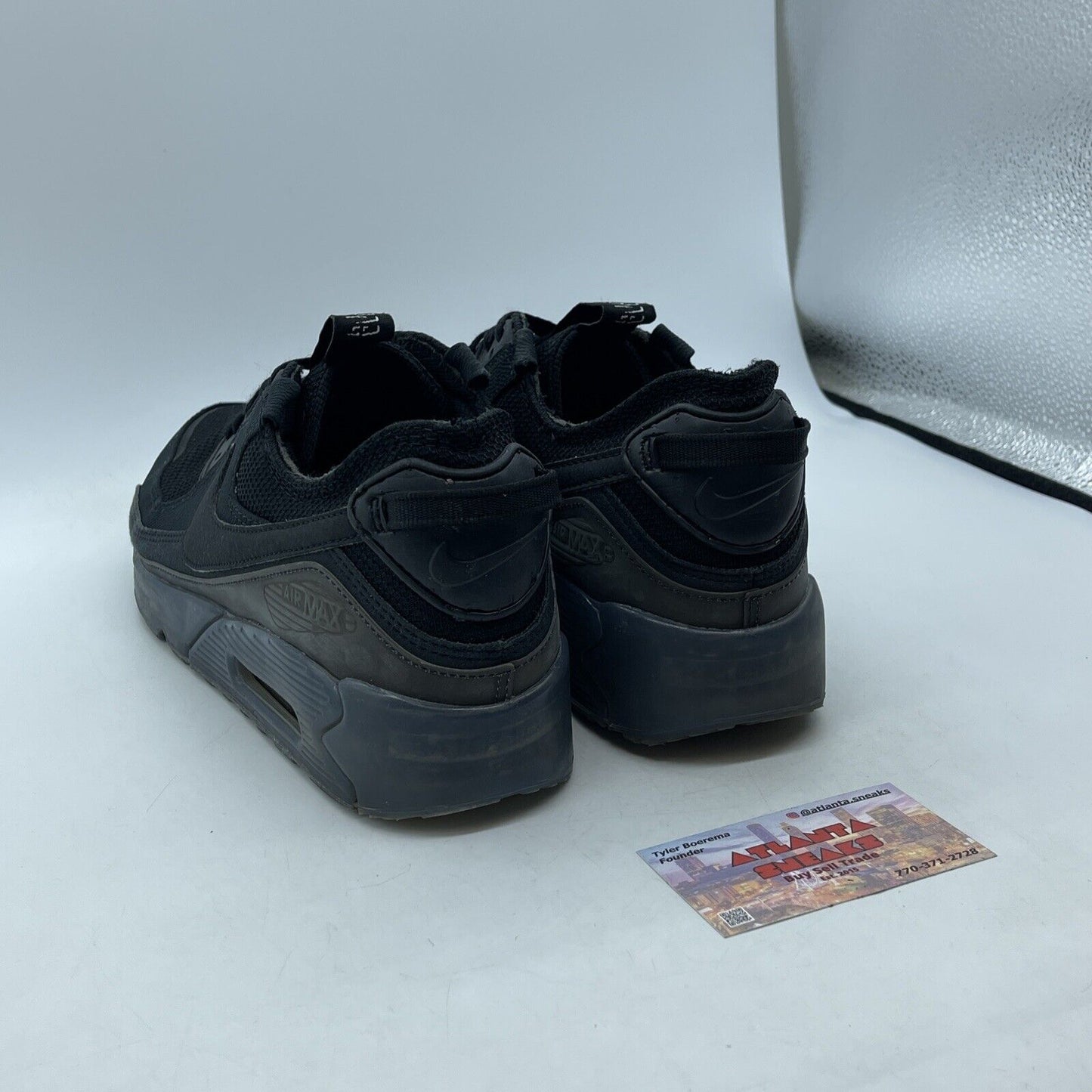 Size 12 - Nike Air Max Terrascape 90 Triple Black Suede Leather (DQ3987-002)
