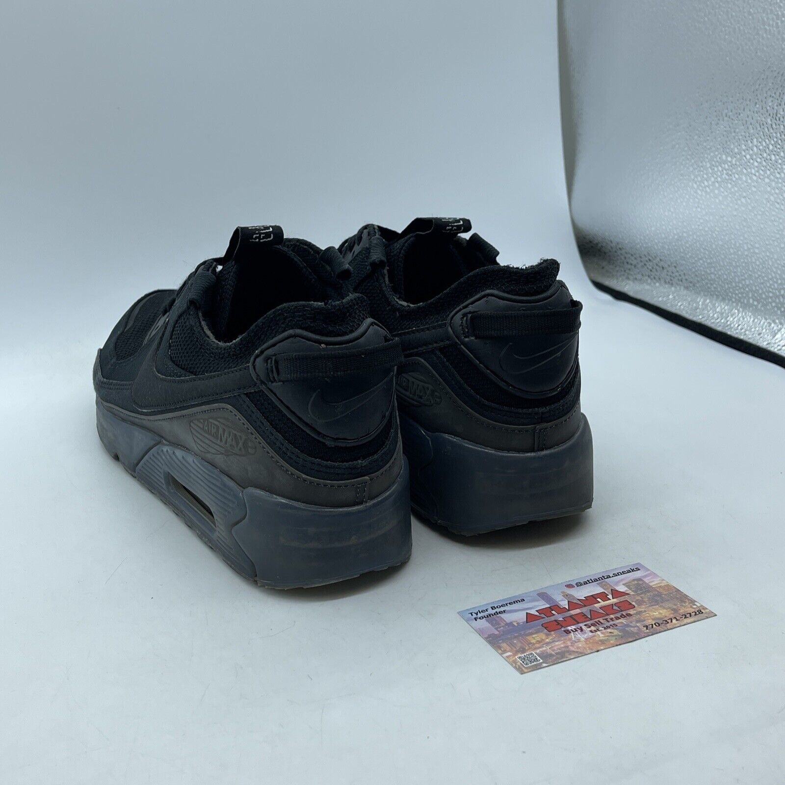 Size 12 - Nike Air Max Terrascape 90 Triple Black Suede Leather (DQ3987-002)