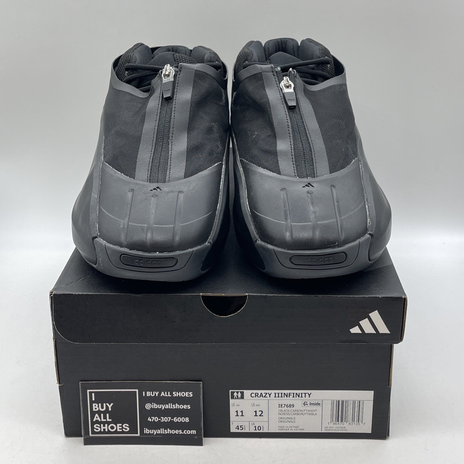 Size 11 - adidas Crazy IIInfinity Triple Black (IE7689)