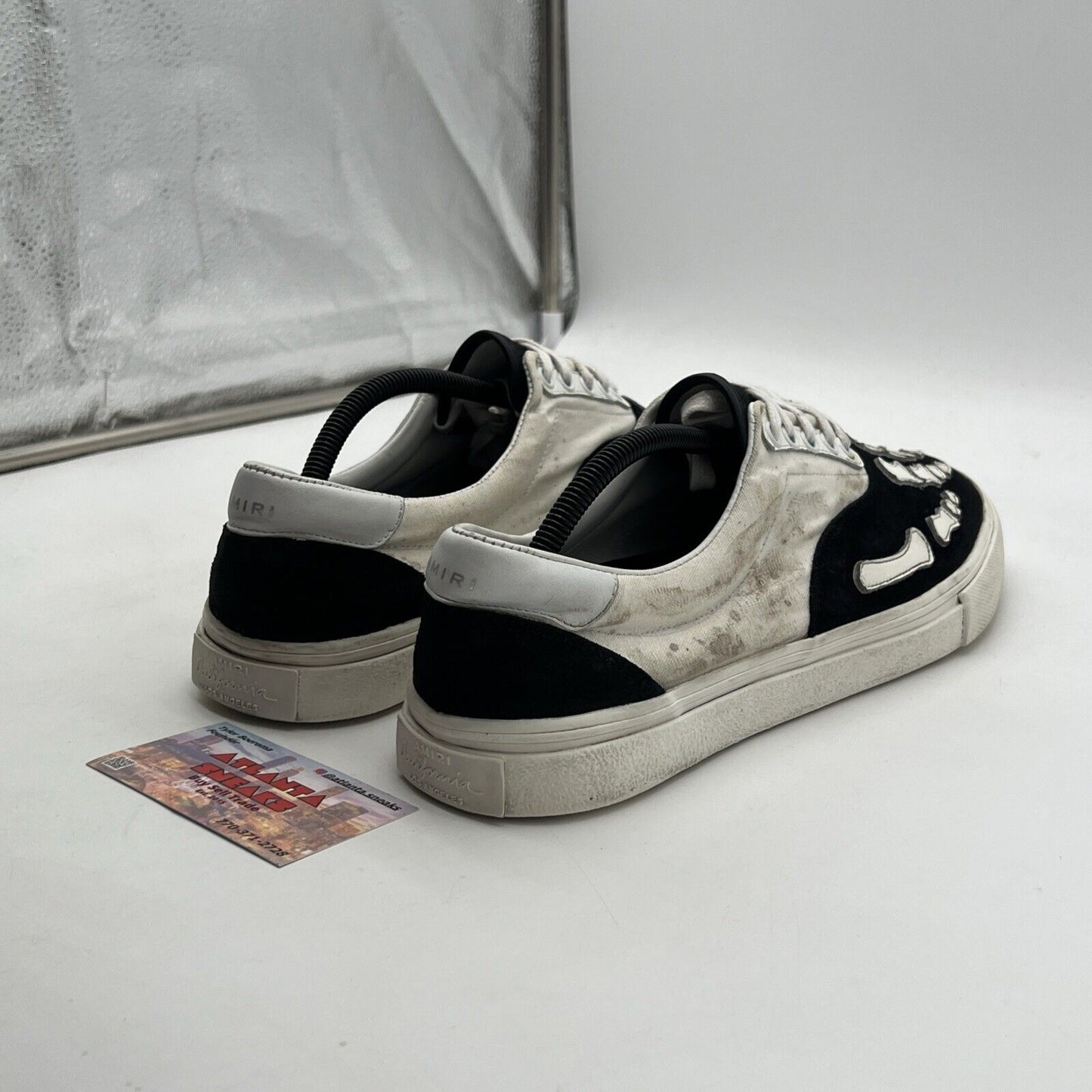 Size 11.5 - Amiri Bone Slip On Shoes Skeleton Black/White