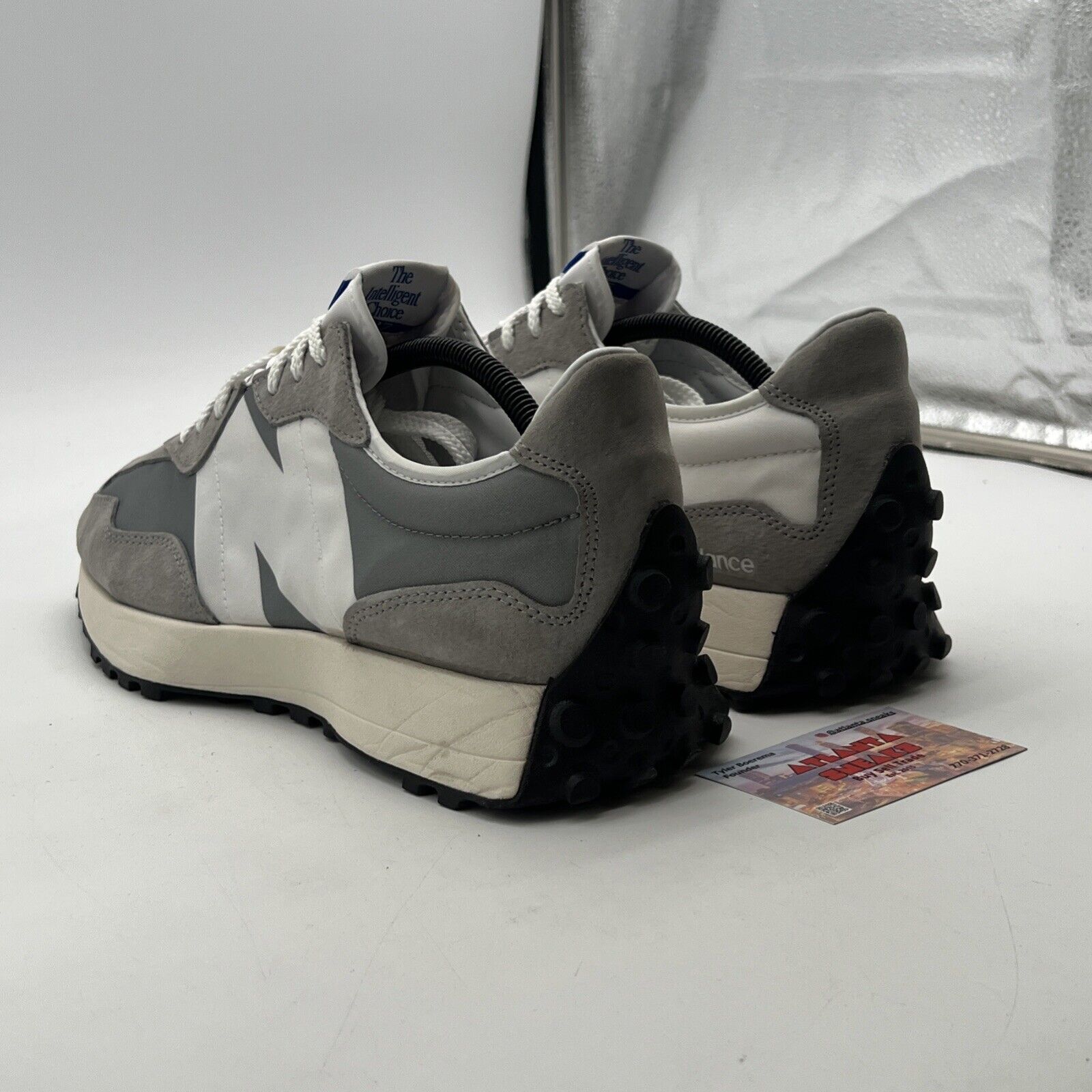 Size 11 - New Balance MS327LAB Men's Gray/White Logo Sneakers