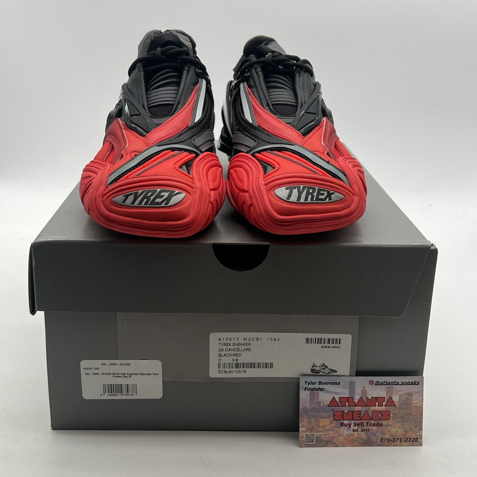 Size 8 - Balenciaga Tyrex Red/black