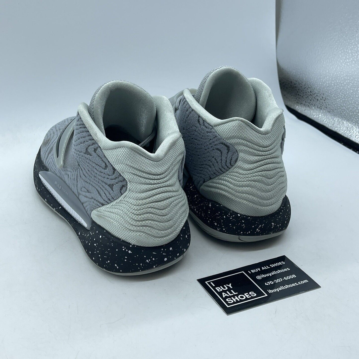 Size 8 - Nike KD 14 TB Wolf Grey Black White Suede (DA7850-002)