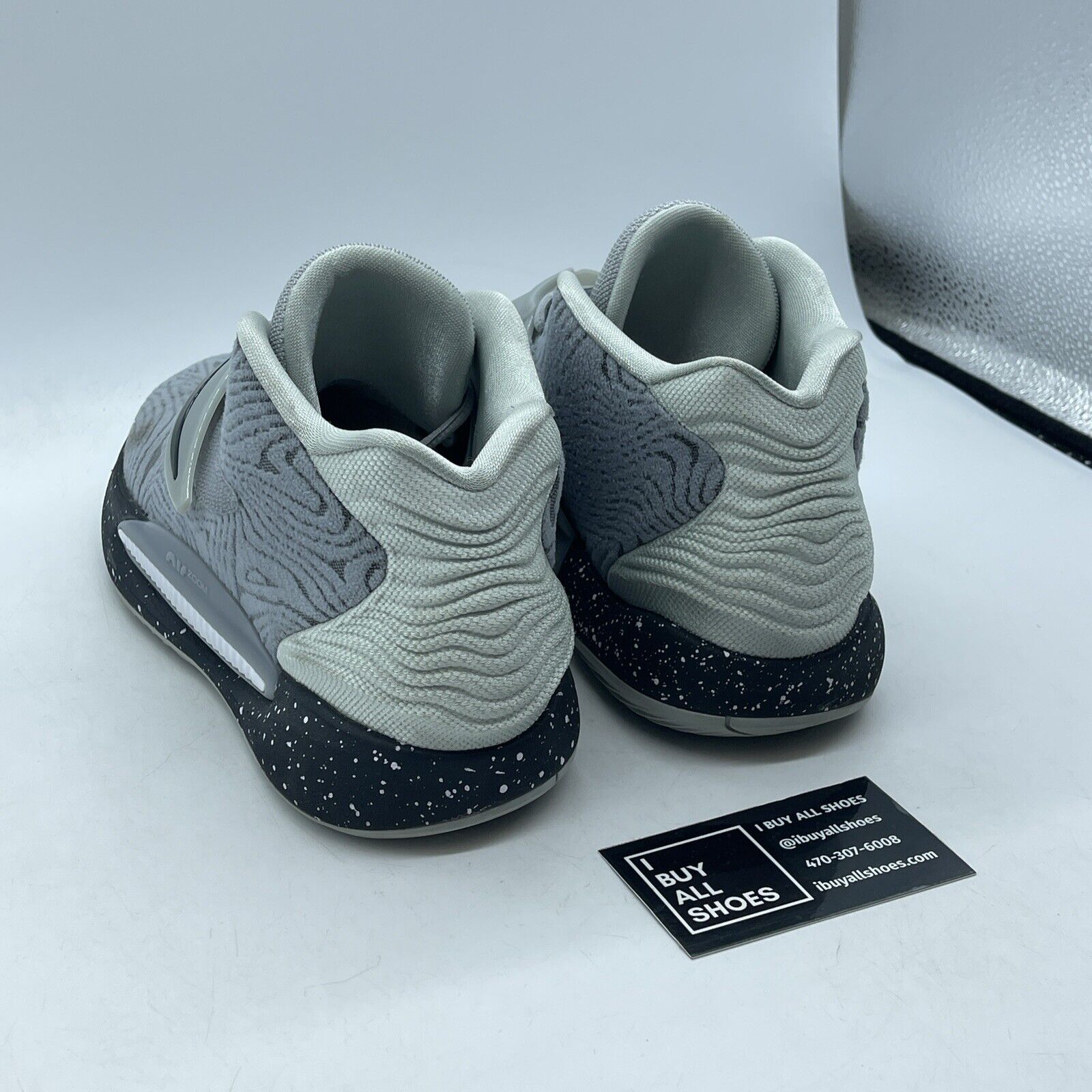 Size 8 - Nike KD 14 TB Wolf Grey Black White Suede (DA7850-002)