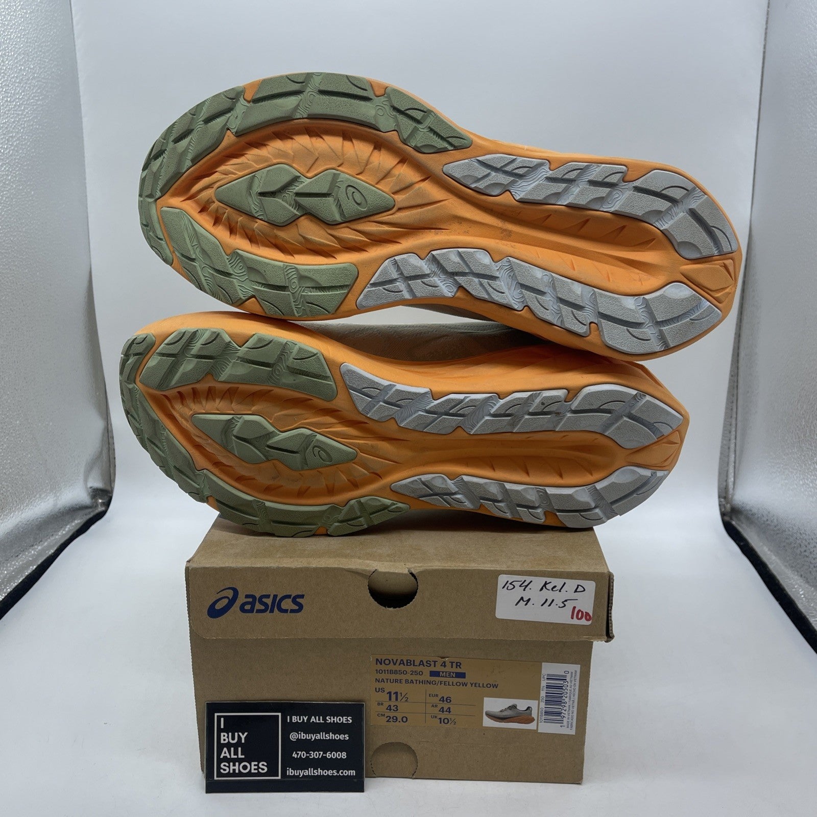 Size 11.5 - Asics Novablast 4 TR Nature Bathing Fellow Yellow Orange