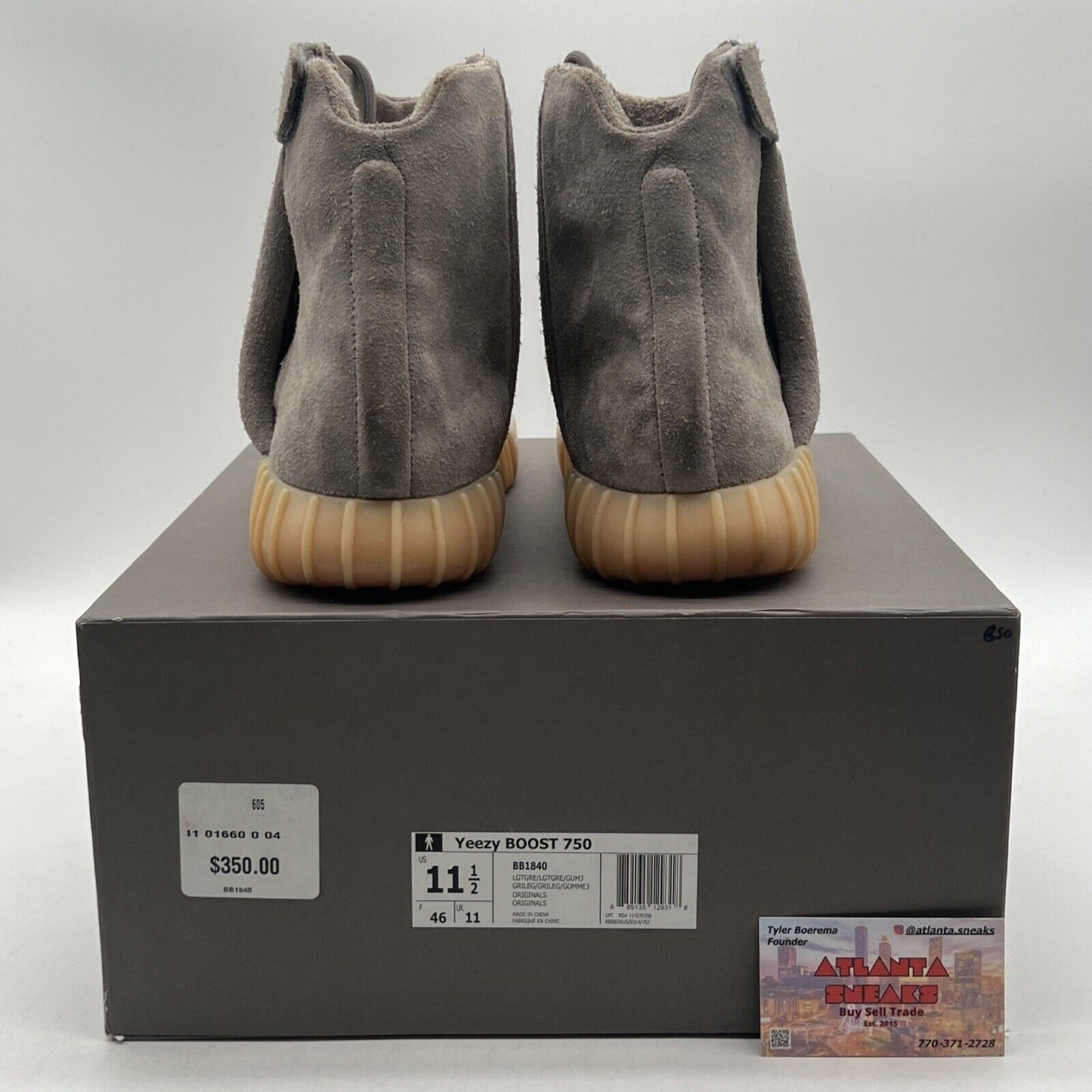 Size 11.5 - adidas Yeezy Boost 750 Grey Gum Suede (BB1840)