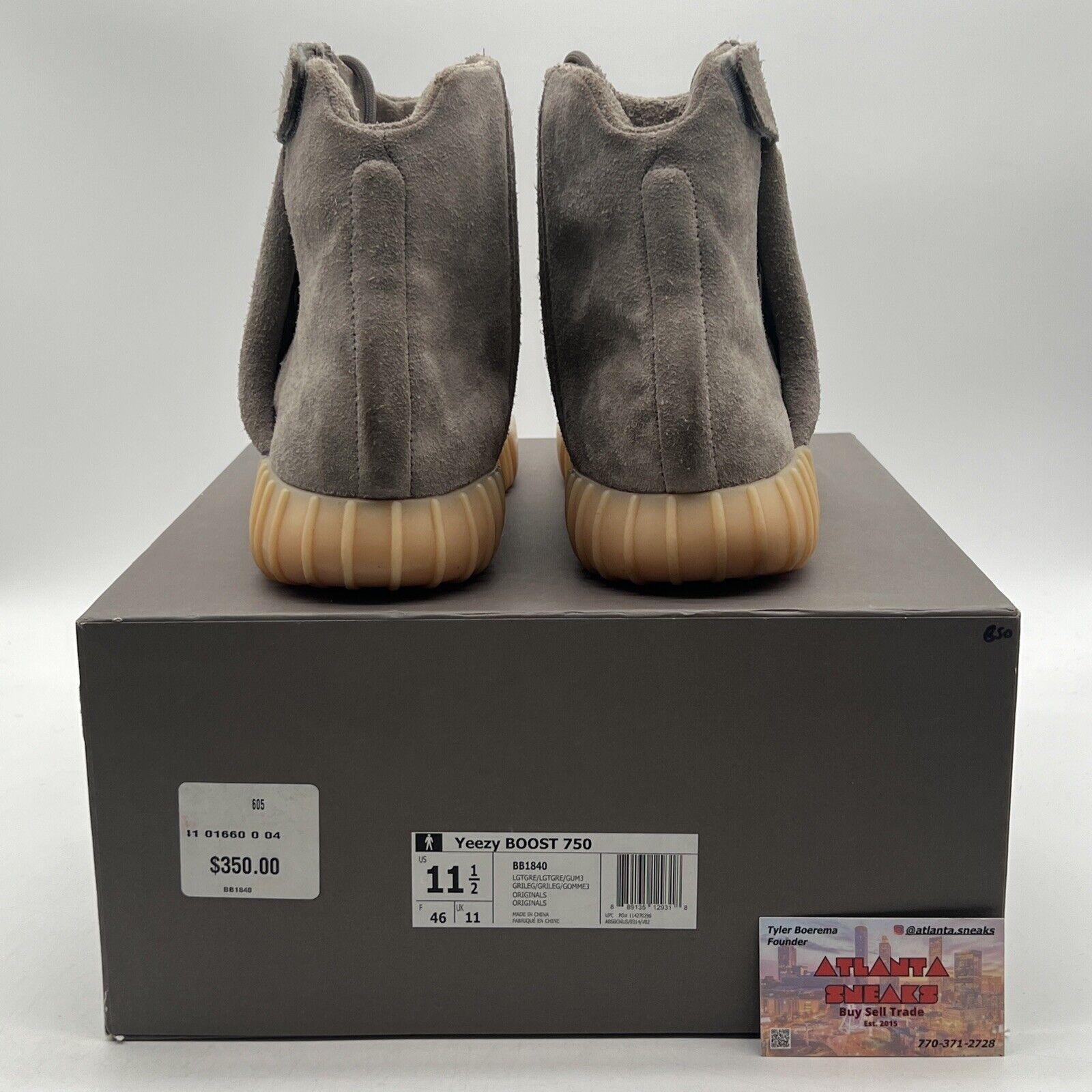 Size 11.5 - adidas Yeezy Boost 750 Grey Gum Suede (BB1840)