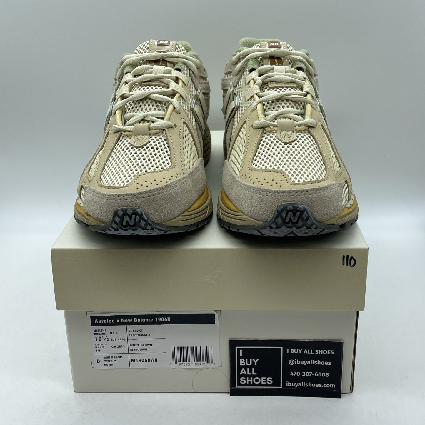 Size 10.5 - New Balance AURALEE x 1906R Bone White Brown Suede (M1906RAU)
