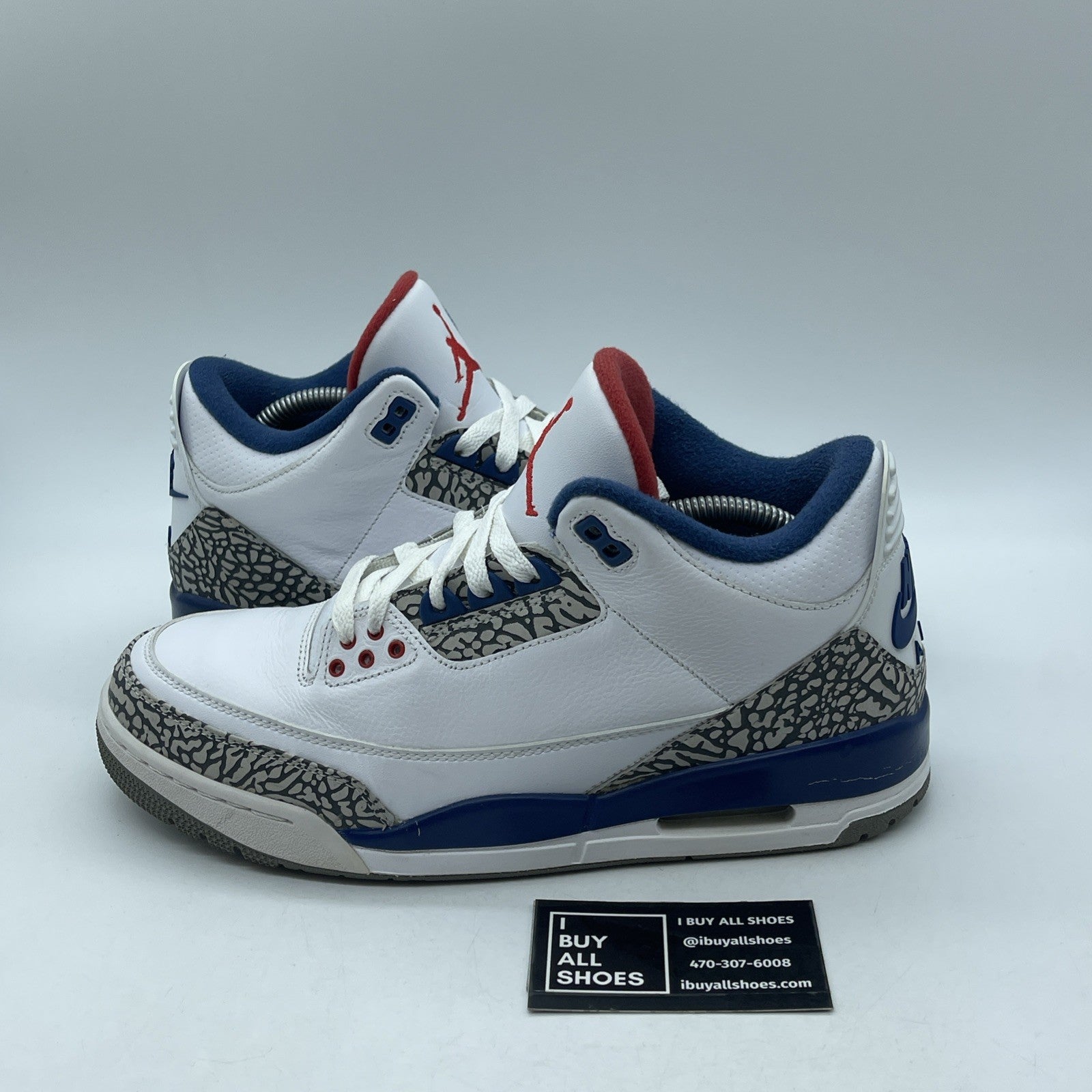 Size 10 - Jordan 3 Retro OG Mid True Blue Grey Suede Leather (854262-106)